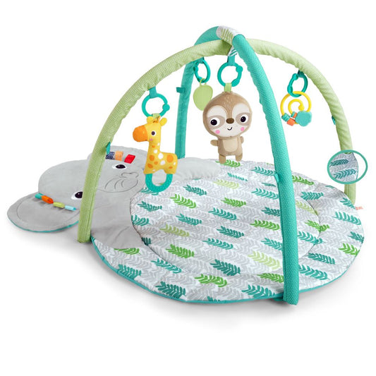 Bright Starts Hug n Cuddle Elephant Baby Gym and Tummy Time Play Mat