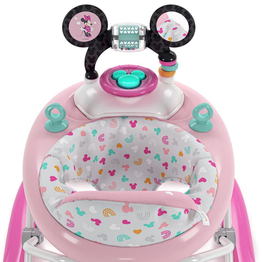 Bright Starts Minnie Mouse Tiny Trek Walker, Forever Besties, 2-In-1 Walker