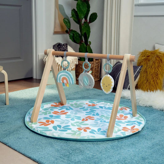 Ingenuity Sun Valley Wooden Toy Arch & Baby Play Mat