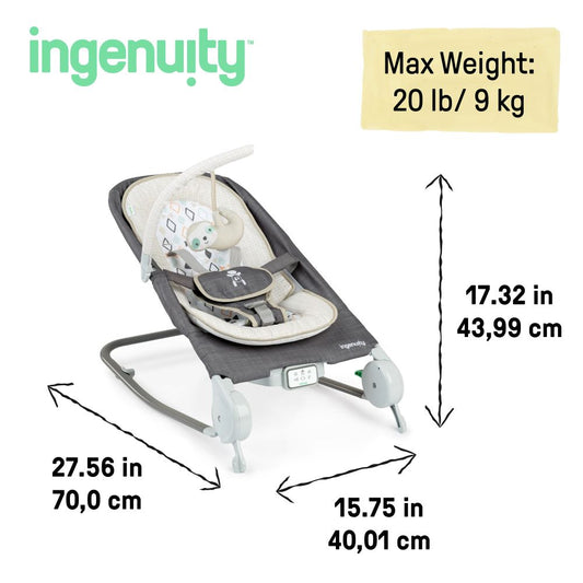 Ingenuity Happy Belly Rock-to-Bounce Massage Seat - Parker