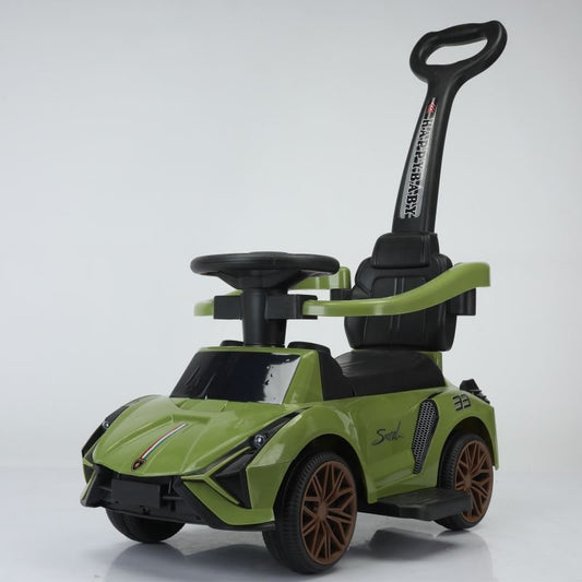 Kids Push Ride On Car With Light, Music & Handle - Green