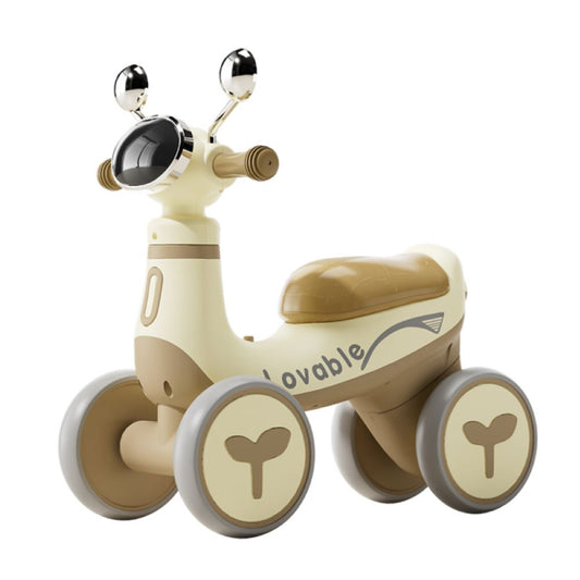 Smart Balance Bike with Light and Sound - Brown