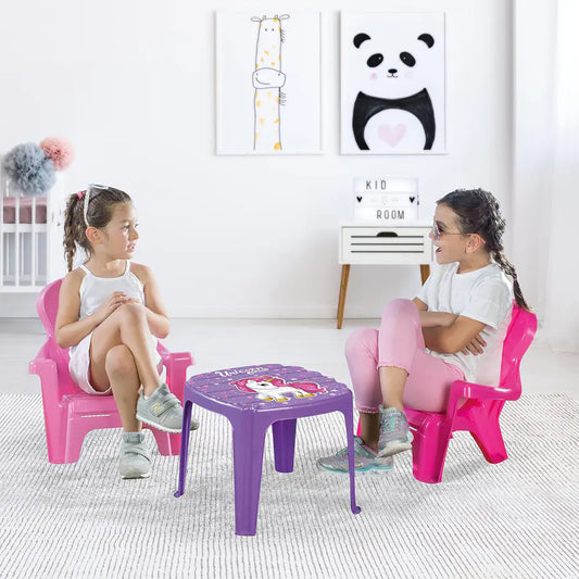 Dolu Unicorn Table And 2 Chairs Set