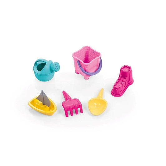 DOLU 3-in-1 Sand & Water Creativity Table Pink With 6 Accessories (54.5 x 45 x 45 Cm)