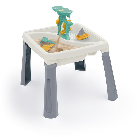 DOLU 3-in-1 Sand & Water Creativity Table Grey With 6 Accessories (54.5 x 45 x 45 Cm)