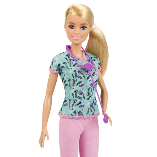 BARBIE Career Nurse Doll Blonde/Pink Trousers