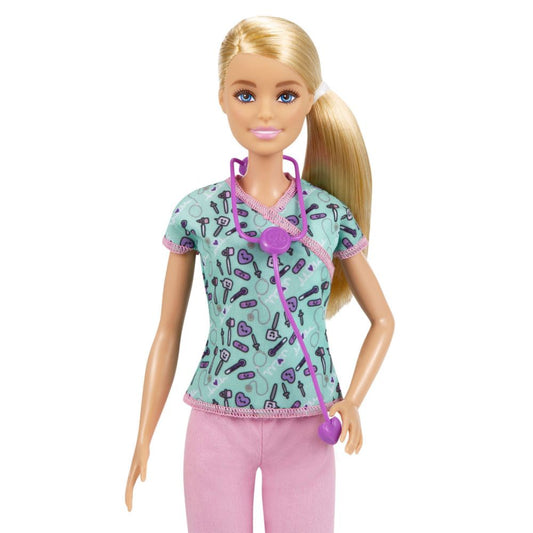 BARBIE Career Nurse Doll Blonde/Pink Trousers