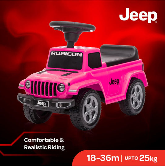 Moon - Jeep Gladiator Manual Ride-On Toy - Pink