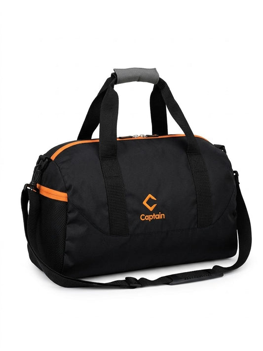 Captain Duffle Casual Side Bag Black | Travel Gym Bag | Everyday Carry Shoulder Bag