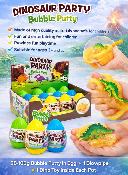Greateam - Dinosaur Party -Bubble Putty