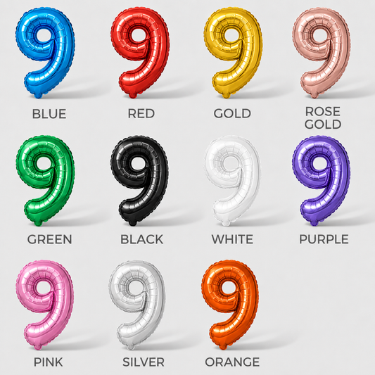 Foil Balloon Number 9 (16inch,32inch,40inch)