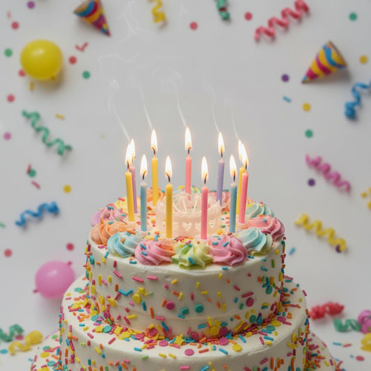 PARTY CANDLE MULTICOLOUR 12PCS