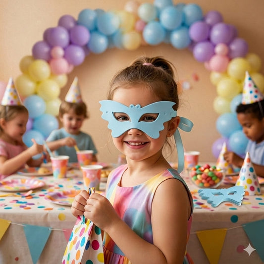 Party Paper Eye Mask – 6PC Pack - Blue