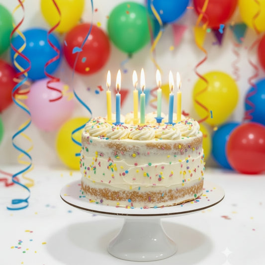 PARTY CANDLE MULTICOLOUR 12PCS