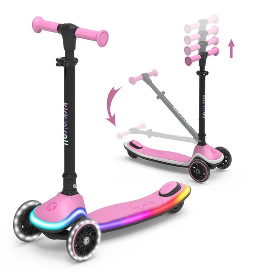 KICK N ROLL X2 3-WHEEL KIDS KICK SCOOTER PINK