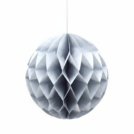 Paper Honeycomb Decoration 23cm – 1.Piece (Gray)