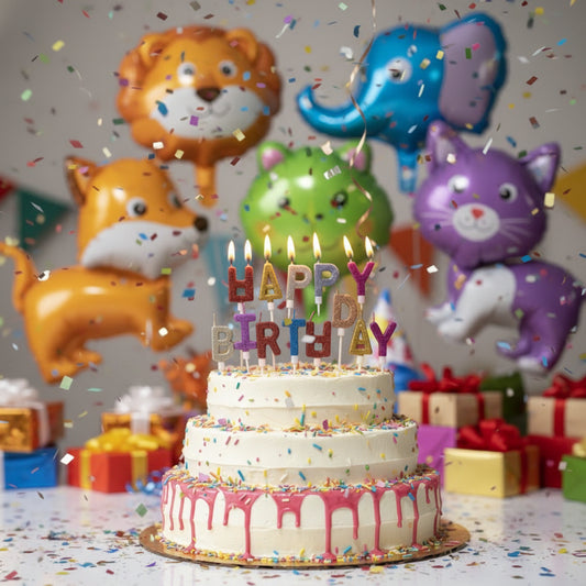 Happy Birthday Letter Candles ( Multicolor)
