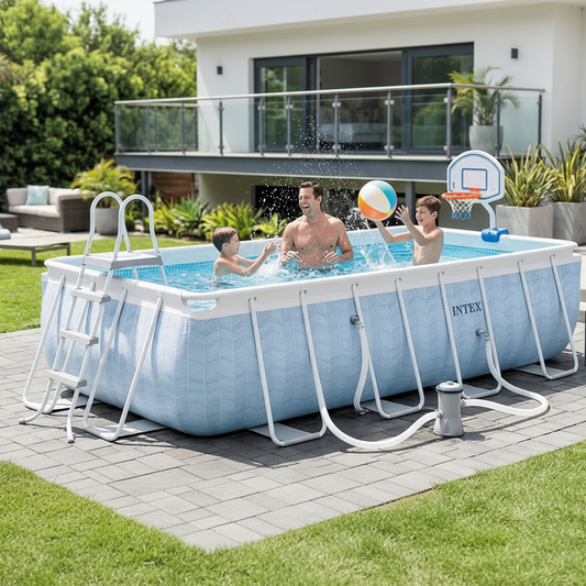 Intex Chevron Prism Frame Rectangular Pool Set