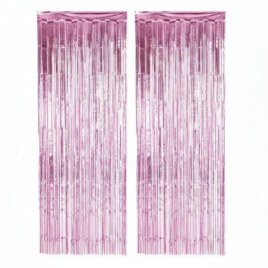 Shimmering Foil Fringe Curtain Backdrop 1.pc - Pink ( 1 Meter (Width) x 1.8 Meters / 180 cm (Height)
