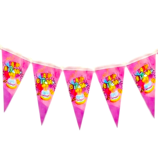 PARTY - TRIANGLE BANNER" HAPPY BIRTHDAY"