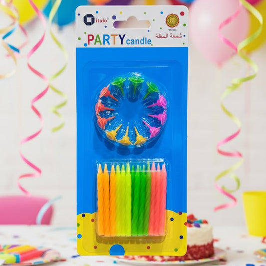 PARTY CANDLE Multicolour (24PCS)