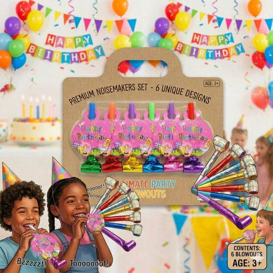 Happy Birthday Party Blow Out – 6 Piece Set