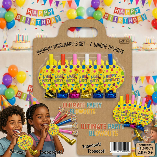 Happy Birthday Party Blow Out – 6 Piece Set