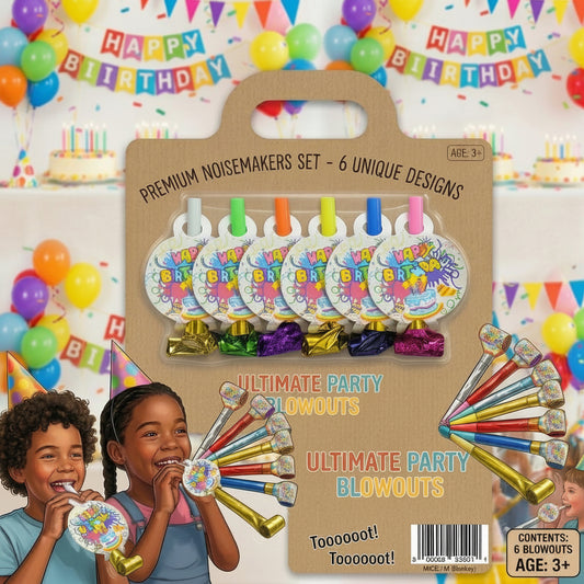 Happy Birthday Party Blow Out – 6 Piece Set