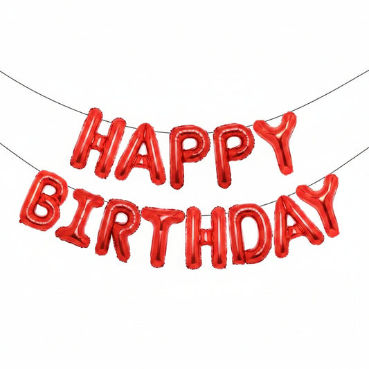 Happy Birthday Foil Banner 16"inch Red