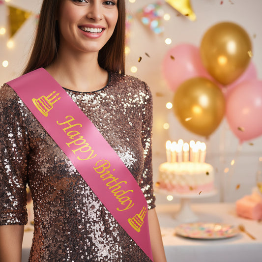 Happy Birthday Sash.(For Birthday Party)