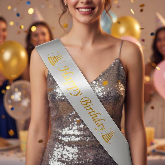 Happy Birthday Sash (For Birthday Party)