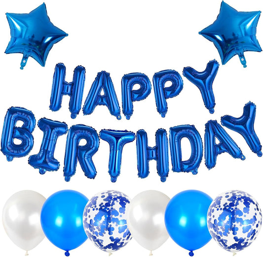 Happy Birthday Foil Banner 16"inch Blue