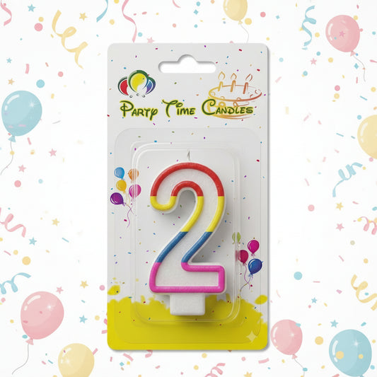 Party Number Candle – "2"