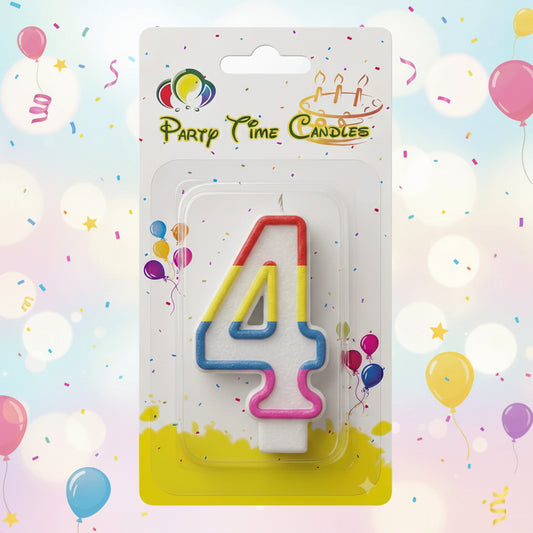 Party Number Candle – "4"