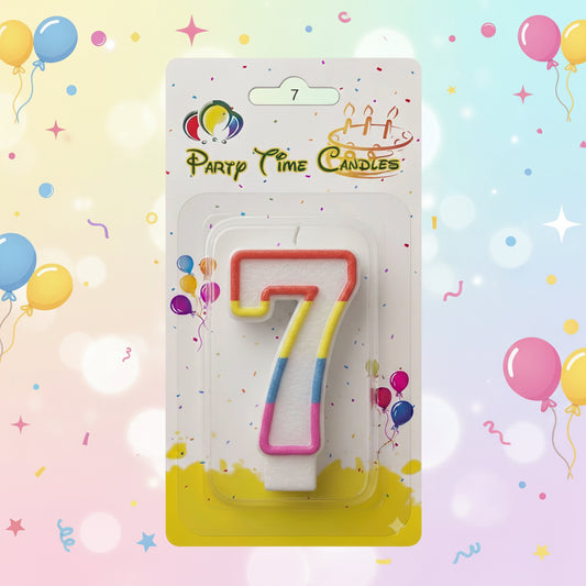 Party Number Candle – "7"