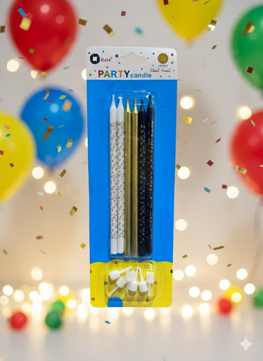 PARTY PENCIL CANDELS 6PCS