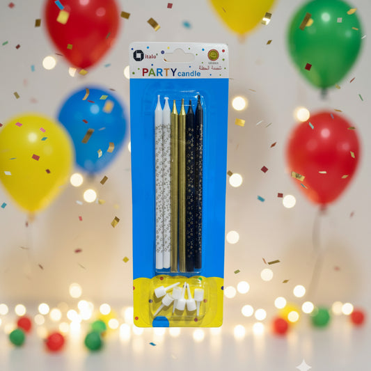 PARTY PENCIL CANDELS 6PCS