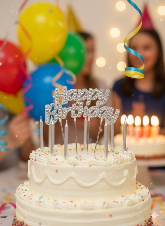 Happy birthday Candle 24 PCS SILVER