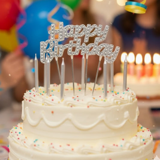 Happy birthday Candle 24 PCS SILVER