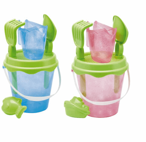 Glitter Holidays Bucket 17cm Assorted