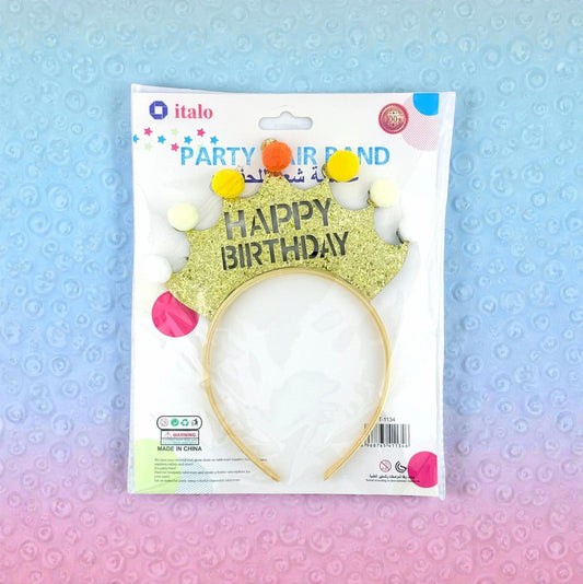 ITALO HAPPY BIRTHDAY HAIR BAND (GOLD)