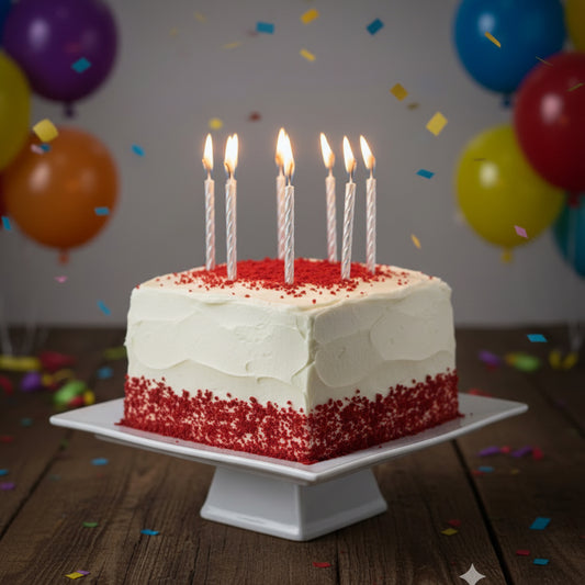 PARTY PENCIL CANDLE SILVER 6 PCS