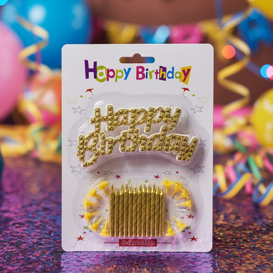 Happy birthday Candle 24 PCS GOLD
