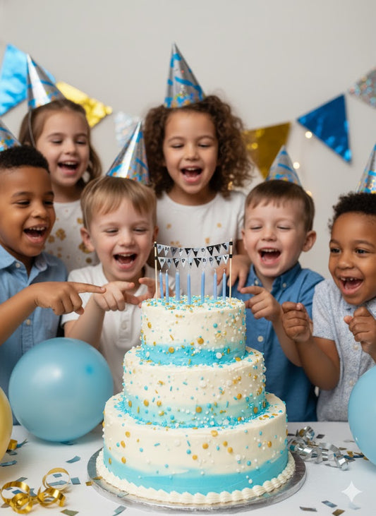 HAPPY BIRTHDAY PARTY CANDLE 12PC BLUE