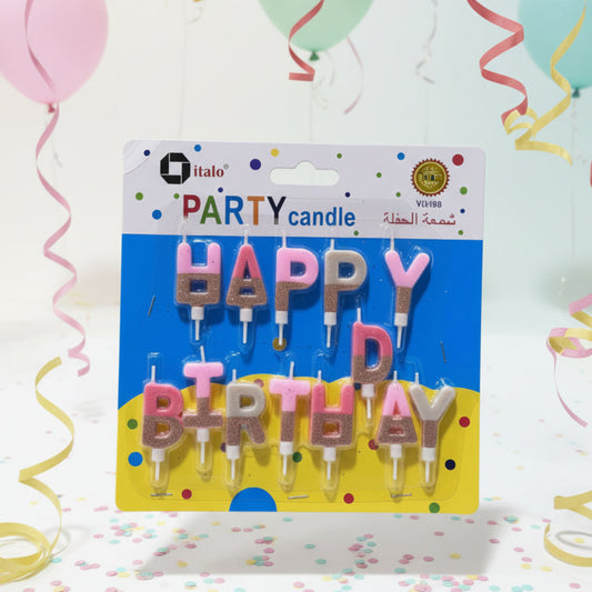 Happy Birthday Letter Candles
