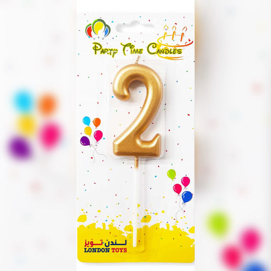 PARTY - Number Candle (Number 2 ) Gold