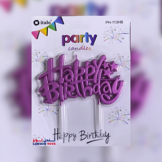 ITALO - Happy Birthday Candle Purple