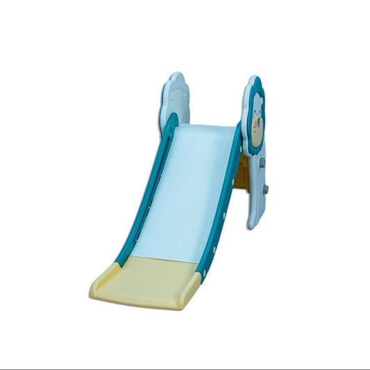 Little Toddler Medium Size Slide with Basketball Hoop, Light Mint Green - White
