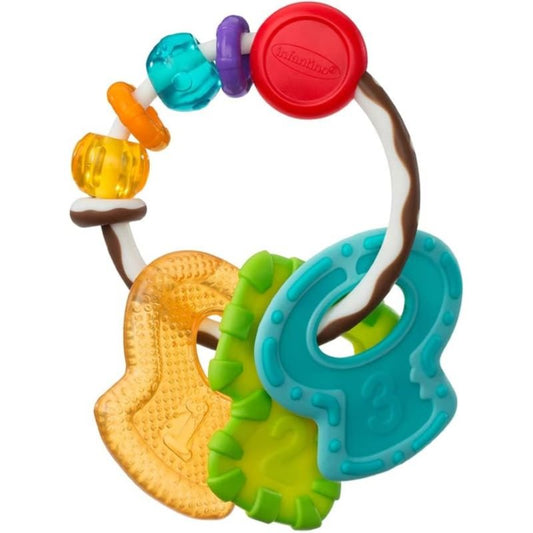 Infantino baby teething toys Qatar with colorful beads and textured surfaces for soothing infants' gums