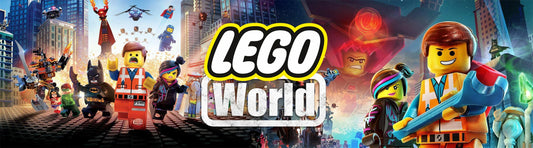 best toy shop in Qatar ,Colorful LEGO World featuring popular LEGO characters and superheroes, available at the best toy shop in Qatar